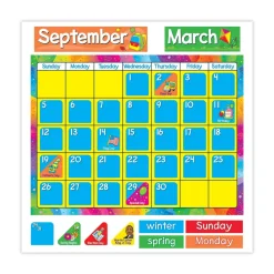 Outlet 22 in. x 17 in. 12-Month Year Around Calendar Bulletin Board Set - Assorted Colors (106/Set) Calendars & Planners