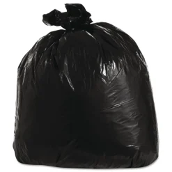 Discount 33 in. x 39 in. 33 gal. 1.25 mil Flat Pack Low-Density Can Liners - Black (100/Carton) Trash & Waste Bins