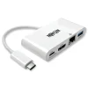 Hot 3 in. USB-A/USB-C PD Charging/Gigabit Ethernet USB 3.1 Gen 1 USB-C to HDMI Adapter - White Office Electronics & Batteries