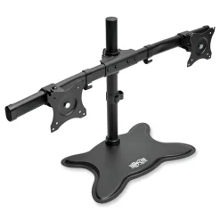 Outlet 31.69 in. x 10 in. x 18.11 in. Dual Desktop Monitor Stand for 13 in. to 27 in. Monitors - Black Desk Accessories & Office Organizers