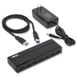 Hot 7 Ports Charging Hub 3.0 - Black Office Electronics & Batteries