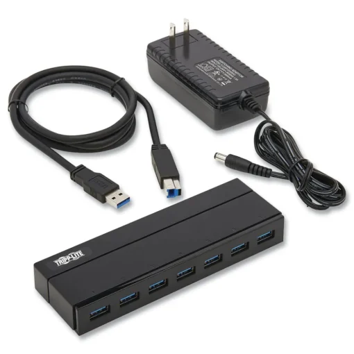 Hot 7 Ports Charging Hub 3.0 - Black Office Electronics & Batteries
