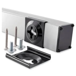 12-Outlet Vertical Power Strip with 15 ft. Cord - Silver Office Electronics & Batteries