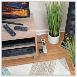 Outlet Protect It! 2520 J 7-Outlet Surge Protector with 15 ft. Cord - Light Gray Office Electronics & Batteries