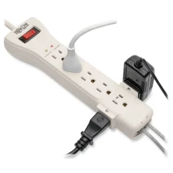 Outlet Protect It! 2520 J 7-Outlet Surge Protector with 15 ft. Cord - Light Gray Office Electronics & Batteries