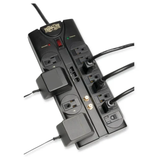 Clearance Protect It! 2880 J 12-Outlet Surge Protector with 8 ft. Cord - Black Office Electronics & Batteries