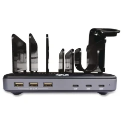 New 120W Multi-Device Charging Station with Storage 6 Devices 7.3 x 4.45 x 1.33 Office Electronics & Batteries