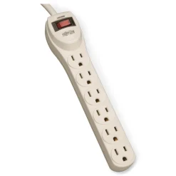 Discount Waber-by- 4 ft. Cord 6 Outlets Industrial Power Strip - Gray Cleaning & Janitorial Supplies