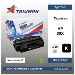 Clearance Remanufactured CF280X (80X) 6,900 Page-Yield High-Yield Toner - Black Office Electronics & Batteries