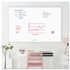 Discount 72 in. x 48 in. (Actual Size: 70 in. x 47 in.) Melamine Dry Erase Board - White Surface, Satin Aluminum Frame Cleaning & Janitorial Supplies