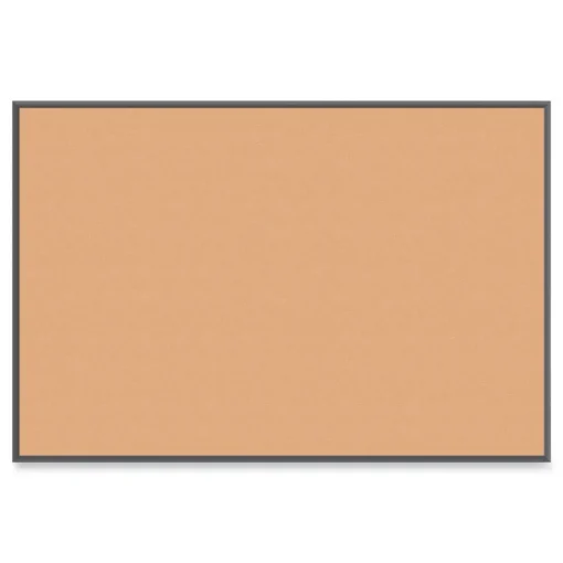 72 in. x 48 in. Cork Bulletin Board - Tan Surface/Black Aluminum Frame Cleaning & Janitorial Supplies