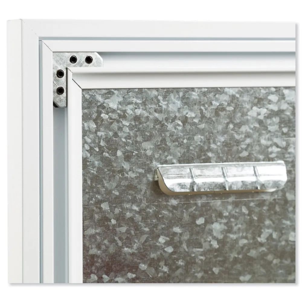 Best 35 in. x 23 in. Monthly View 3-N-1 Magnetic Glass Dry Erase Combo Board - White Aluminum Office Presentation Supplies