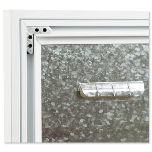 Best 23 in. x 17 in. Monthly View 3-N-1 Magnetic Glass Dry Erase Combo Board - White Aluminum Office Presentation Supplies