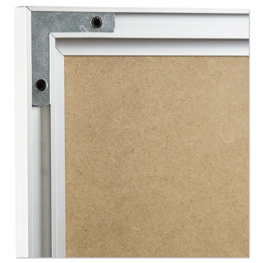 Best 23 in. x 17 in. 4N1 Magnetic Dry Erase Combo Board - Tan/White Surface, Silver Aluminum Frame Office Presentation Supplies