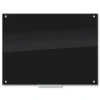 Outlet 47 x 35 Glass Dry Erase Board - Black Surface Office Presentation Supplies