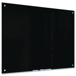 Outlet 47 x 35 Glass Dry Erase Board - Black Surface Office Presentation Supplies