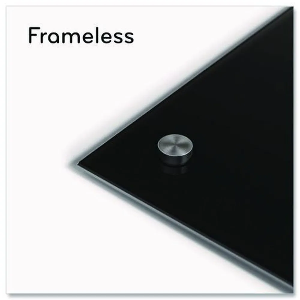 Outlet 47 x 35 Glass Dry Erase Board - Black Surface Office Presentation Supplies