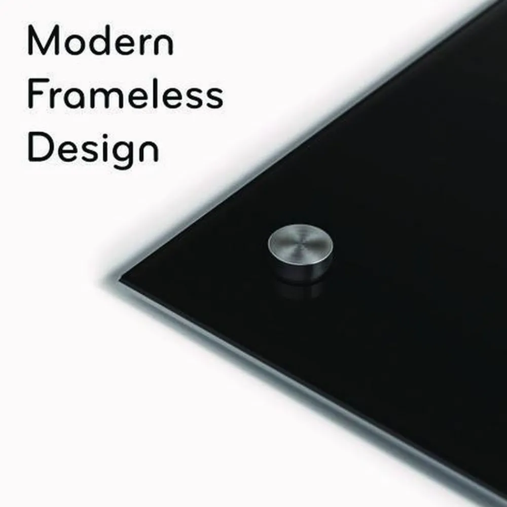 35 x 23 Glass Dry Erase Board - Black Surface Office Presentation Supplies