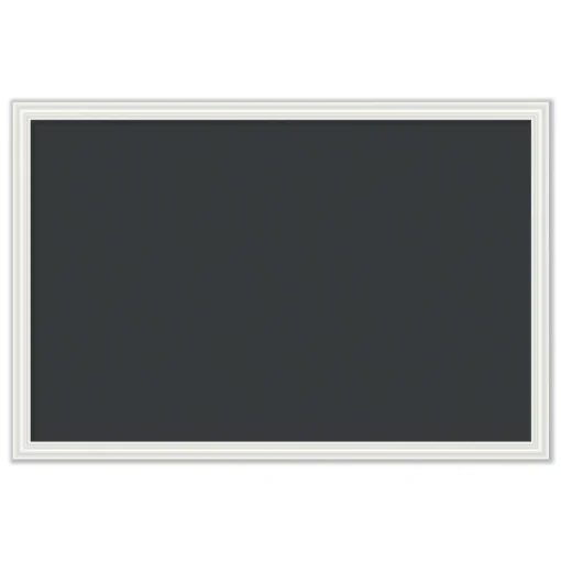 Sale 30 x 20 Magnetic Chalkboard with Decor Frame - Black Surface/White Wood Frame Office Presentation Supplies