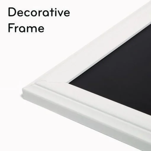 Sale 30 x 20 Magnetic Chalkboard with Decor Frame - Black Surface/White Wood Frame Office Presentation Supplies