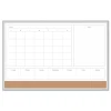 Online 4N1 35 x 23 Magnetic Dry Erase Combo Board - Tan/White Surface/Silver Aluminum Frame Office Presentation Supplies