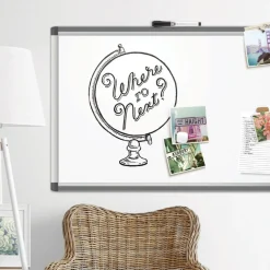 Online PINIT 35 x 23 Magnetic Dry Erase Board - White Office Presentation Supplies