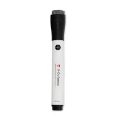 Sale U-Defense Antimicrobial Broad Chisel Tip Dry-Erase Markers - Black (12/Pack) Pens, Pencils & Markers