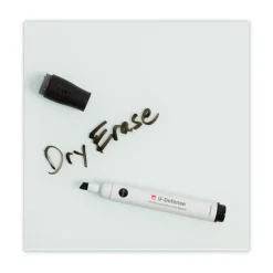 Sale U-Defense Antimicrobial Broad Chisel Tip Dry-Erase Markers - Black (12/Pack) Pens, Pencils & Markers