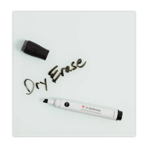 Sale U-Defense Antimicrobial Broad Chisel Tip Dry-Erase Markers - Black (12/Pack) Pens, Pencils & Markers