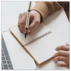 New Deluxe Extra-Fine 0.5 mm Rollerball Pen - Blue Ink/Metallic Gray/Black/Blue Barrel (1-Dozen) Pens, Pencils & Markers