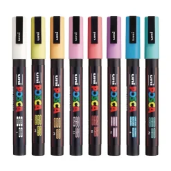 Online Fine Bullet Tip 0.9 mm/1.3 mm Water-Based Paint Markers - Assorted Colors (8/Set) Pens, Pencils & Markers