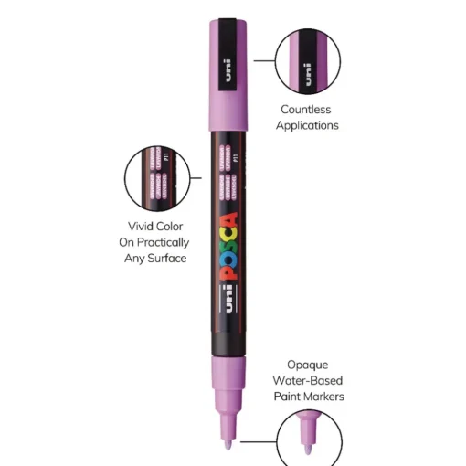 Online Fine Bullet Tip 0.9 mm/1.3 mm Water-Based Paint Markers - Assorted Colors (8/Set) Pens, Pencils & Markers