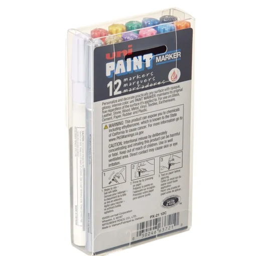 Sale Fine Bullet Tip Permanent Marker - Assorted Colors (12/Set) Pens, Pencils & Markers