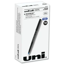 ONYX Extra-Fine 0.5 mm Roller Ball Pen - Black/Blue Barrel (1-Dozen) Pens, Pencils & Markers