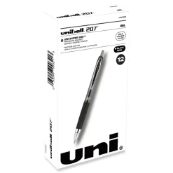 Clearance Signo 207 Bold 1 millimeter Retractable Gel Pen - Black Ink/Smoke/Black Barrel (1-Dozen) Pens, Pencils & Markers