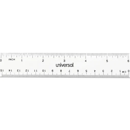 Clearance 6 in. Long Standard/Metric Plastic Ruler - Clear (2/Pack) Measuring Tools