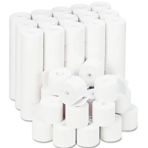 Clearance 2.25 in. x 165 ft. 0.5 in. Core Impact and Inkjet Print Bond Paper Rolls - White (100/Carton) Paper & Printables
