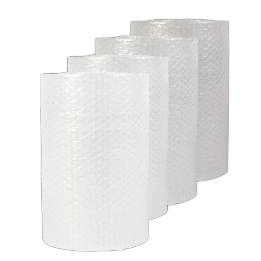 12 in. x 125 ft. 0.31 in. Thick Bubble Packaging Perforated Every 12 in. - Clear (4/Carton) Mailing, Packing & Shipping