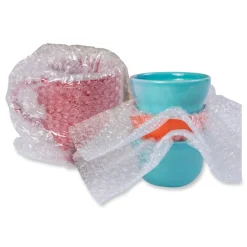 12 in. x 125 ft. 0.31 in. Thick Bubble Packaging Perforated Every 12 in. - Clear (4/Carton) Mailing, Packing & Shipping