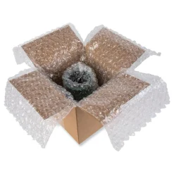 12 in. x 125 ft. 0.31 in. Thick Bubble Packaging Perforated Every 12 in. - Clear (4/Carton) Mailing, Packing & Shipping