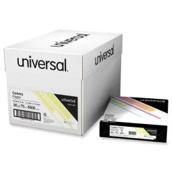 New 8.5 in. x 11 in. 20 lbs. Bond Weight Deluxe Colored Paper - Canary (10 Reams/Carton) Paper & Printables