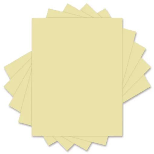 New 8.5 in. x 11 in. 20 lbs. Bond Weight Deluxe Colored Paper - Canary (10 Reams/Carton) Paper & Printables