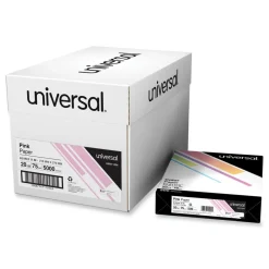 Best 8.5 in. x 11 in. 20 lbs. Bond Weight Deluxe Colored Paper - Pink (10 Reams/Carton) Paper & Printables