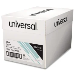 New 8.5 in. x 11 in. 20 lbs. Bond Weight Deluxe Colored Paper - Blue (10 Reams/Carton) Paper & Printables