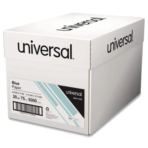 New 8.5 in. x 11 in. 20 lbs. Bond Weight Deluxe Colored Paper - Blue (10 Reams/Carton) Paper & Printables