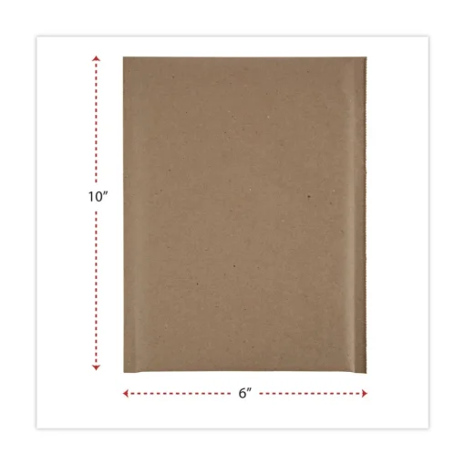 Hot 6 in. x 10 in. Barrier Bubble Air Cell Cushion Self-Adhesive Closure #0 Natural Self-Seal Cushioned Mailer - Kraft (200/Carton) Mailing, Packing & Shipping