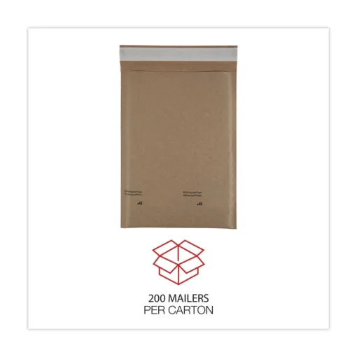 Hot 6 in. x 10 in. Barrier Bubble Air Cell Cushion Self-Adhesive Closure #0 Natural Self-Seal Cushioned Mailer - Kraft (200/Carton) Mailing, Packing & Shipping