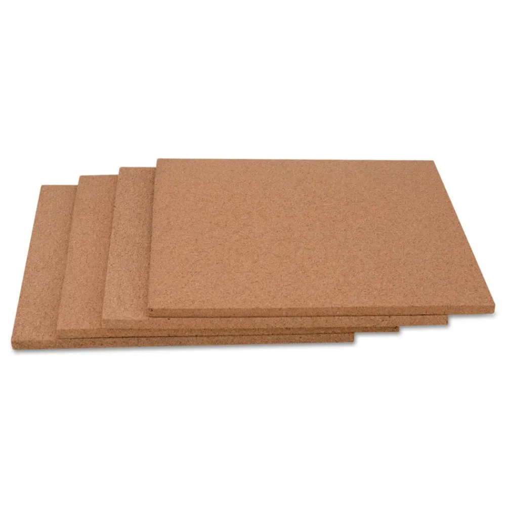 Clearance 12 in. x 12 in. Cork Tile Panels - Brown Surface (4/Pack) Office Furniture & Lighting