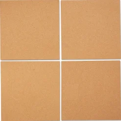 Clearance 12 in. x 12 in. Cork Tile Panels - Brown Surface (4/Pack) Office Furniture & Lighting