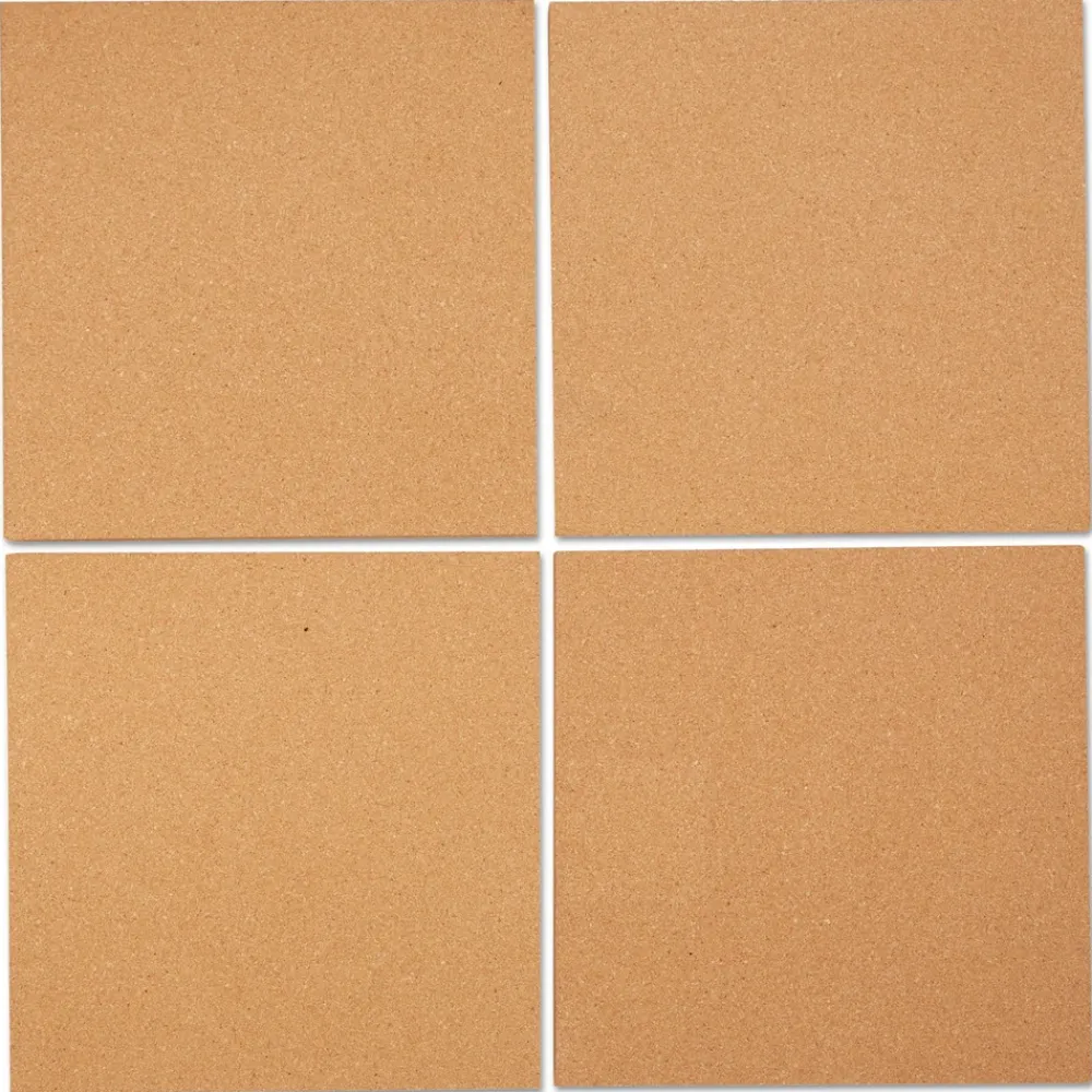 Clearance 12 in. x 12 in. Cork Tile Panels - Brown Surface (4/Pack) Office Furniture & Lighting